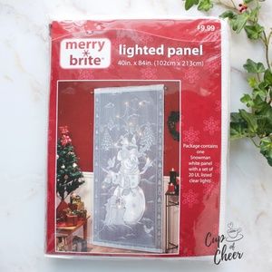 ✨2/$30 ⛄️Merry Brite Snowman Lighted Panel
